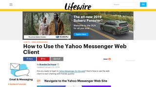 
                            12. How to Use the Yahoo Messenger Web Login - Lifewire