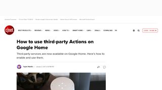 
                            9. How to use third-party Actions on Google Home - CNET