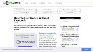 
                            1. How To Use Tinder Without Facebook | Appamatix