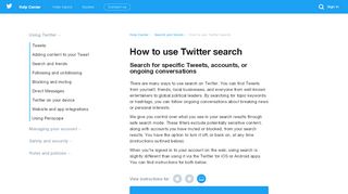 
                            3. How to use Twitter search - Twitter support