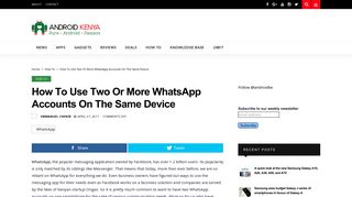 
                            10. How to use two or more WhatsApp accounts on the same device