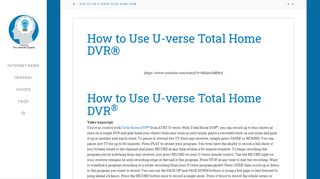 
                            8. How to Use U-verse Total Home DVR | Resources | attinternetservice ...