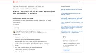 
                            4. How to use Uber if there is a problem signing up on both the web ...