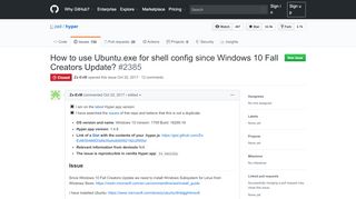 
                            13. How to use Ubuntu.exe for shell config since Windows 10 Fall ... - GitHub