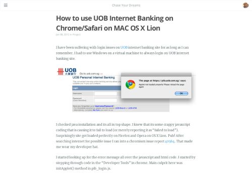 
                            11. How to use UOB Internet Banking on Chrome/Safari on MAC OS X Lion