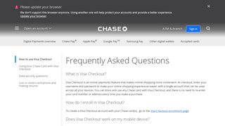 
                            3. How to use Visa Checkout - Chase.com