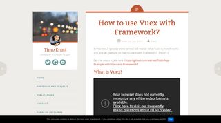 
                            2. How to use Vuex with Framework7 | Timo Ernst