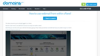 
                            10. How to use webmail from within cPanel - Domains.co.za