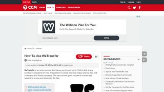 
                            11. How To Use WeTransfer - CCM.net