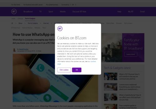 
                            10. How to use WhatsApp on a PC - BT.com