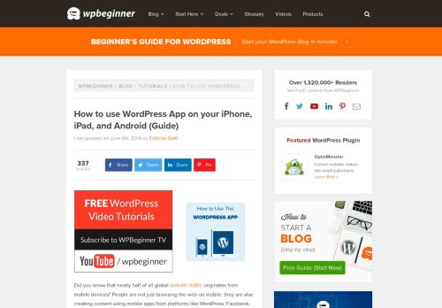 
                            3. How to Use WordPress App on your iPhone and iPad - WPBeginner