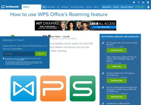 
                            9. How to use WPS Office's Roaming feature - TechRepublic
