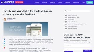 
                            13. How to use Wunderlist for bug tracking & user feedback! - Usersnap