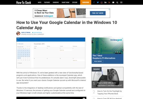 
                            4. How to Use Your Google Calendar in the Windows 10 Calendar App
