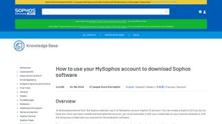 
                            12. How to use your MySophos account to download Sophos software ...