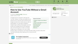 
                            12. How to Use YouTube Without a Gmail Account: 13 Steps