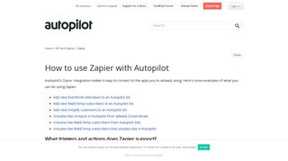 
                            6. How to use Zapier with Autopilot – Home