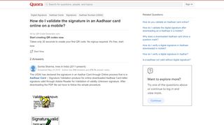 
                            6. How to validate the signature in an Aadhaar card online on a ...