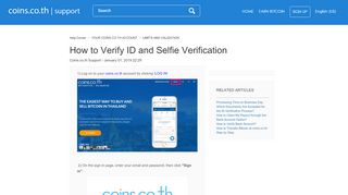 
                            12. How to Verify ID and Selfie Verification – Help Center - Coins.co.th ...