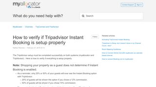 
                            11. How to verify if Tripadvisor Instant Booking is setup properly ...