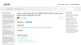 
                            10. How to verify that SSL for IMAP/POP3/SMTP works and a proper SSL ...