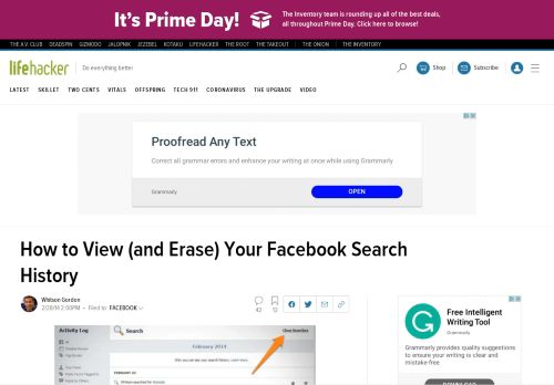 
                            5. How to View (and Erase) Your Facebook Search History - Lifehacker