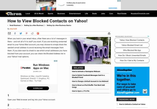 
                            10. How to View Blocked Contacts on Yahoo! | Chron.com