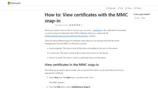 
                            4. How to: View Certificates with the MMC Snap-in | Microsoft Docs