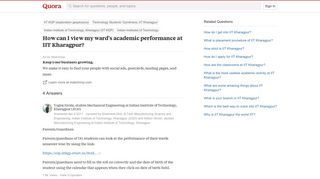 
                            11. How to view my ward's academic performance at IIT Kharagpur - Quora
