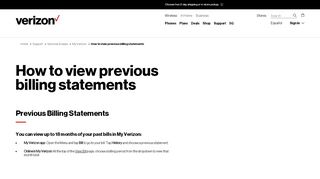 
                            12. How to view previous billing statements | Verizon Wireless