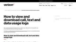 
                            5. How to View Usage on Your Bill | Verizon Wireless