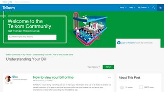 
                            7. How to view your bill online - Telkom Community - 9122