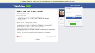 
                            6. How to view your Grades Online? | Facebook