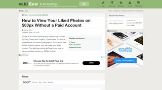 
                            11. How to View Your Liked Photos on 500px Without a Paid Account