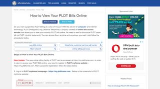 
                            6. How to View Your PLDT Bills Online - Computers, Tricks, Tips 1347
