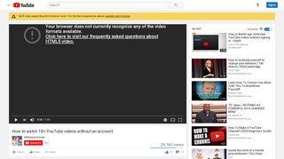 
                            1. How to watch 18+ YouTube videos without an account. - YouTube