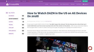 
                            9. How to Watch DAZN in the US on All Devices (In 2018) - PrivateVPN