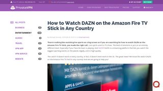 
                            9. How to Watch DAZN on the Amazon Fire TV Stick in Any Country