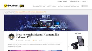 
                            6. How to watch Sricam IP camera live video on PC | GearBest Blog