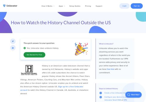 
                            5. How to Watch the History Channel Outside the US - Unlocator