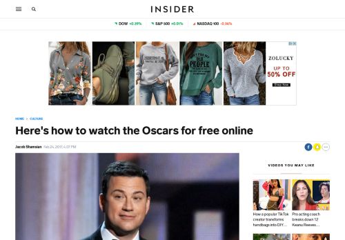 
                            1. How to watch the Oscars for free online - INSIDER