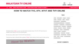 
                            7. How to watch TV3, 8TV, NTV7 and TV9 Online – ...