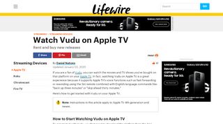 
                            9. How to Watch Vudu on Apple TV - Lifewire