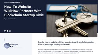 
                            13. How-To Website WikiHow Partners With Blockchain Startup Civic ...