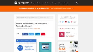 
                            9. How to White Label Your WordPress Admin Dashboard - WPBeginner