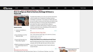 
                            3. How to Wipe an iPad to Factory Settings Without a Passcode | Chron ...