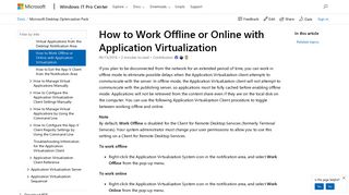
                            8. How to Work Offline or Online with Application Virtualization | Microsoft ...
