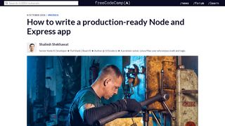 
                            5. How to write a production-ready Node and Express app