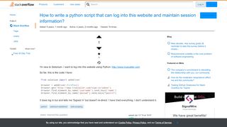 
                            10. How to write a python script that can log into this website and ...