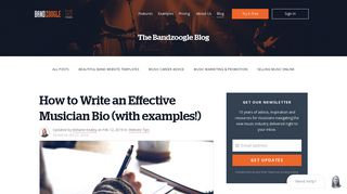 
                            12. How to Write an Effective Musician Bio (with examples!) - Bandzoogle